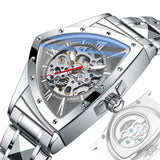 Leisure Hollow Triangle Design Fashion Automatic Movement Mechanical Mens Wristwatches. Luxury WatchesMen Gifts