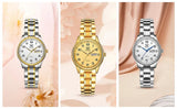 Original Luxury Gold Plated Watches for Ladies Waterproof Stainless Steel Quartz Wristwatches for Women