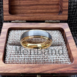 Stepped Shiny Polished Finish 6/8mm Men Women Tungsten Carbide Wedding Rings
