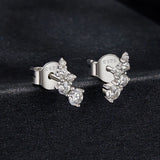 Unique Moissanite Diamond 925 Sterling Silver Unique Bubble Design Stud Earrings