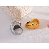 18K Gold Plated Stainless Steel Half Empty Chunky Exclusive Ring
