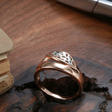 New Vintage Luxury Filled Rose Gold of 14-Karat Purity Hollow Pattern Romantic Rings - Trendy Fine Jewellery