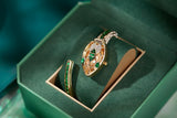 Fashion Snake Bling Watch Bracelet Copper Inlaid Rhinestones Cuff Bangle For Women