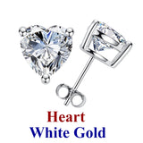 Dazzling 0.5-3ct Moissanite Diamond Sterling Silver Stud Earrings for Women Men