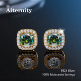 S925 Silver Platinum And Gold Plating Moissanite Stud Earrings Women Fine Jewellery