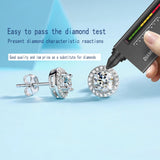 GRA Certified D Colour 0.5-1 Carat Moissanite Diamonds Earrings for Women - Sterling Silver Fashion Premium Jewellery - The Jewellery Supermarket