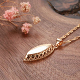 Glossy Rolled Rose Gold of 14-Karat Purity Weaving Rhombus Ethnic Style Necklace for Women - Fine Jewellery