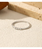 Minimalist Stackable VVS1 D Colour Moissanite Rings 925 Sterling Silver Ring