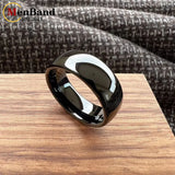 High Polished Dome 6mm 8mm Blue/Black/Gunmetal Men Women Tungsten Carbide Rings