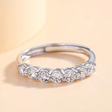 Stackable D Colour VVS1 Moissanite Diamonds Eternity Rings For Women S925 Sterling Silver Engagement Fine Jewellery