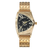 Luxury Brand Triangle Men Sports Quartz Watches For Men - Stainless Steel Golden Waterproof Popular Wrist Watches