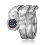 NEW Personality Snake Shaped Round Bracelet Wrapped Alloy Strap Quartz Watch