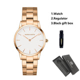 NEW Elegant Quartz Pearl Oyster Jade Stone White Shell Waterproof Ladies Full Stainless Steel Classic Wrist Watches