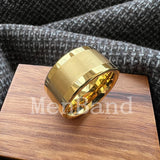 Polished Brushed Flat 10MM 12MM Classic Tungsten Men Women Wedding Ring Comfort Fit