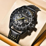 Popular Top Luxury Brand New Moon Skeleton Sport Chronograph AR Sapphire Quartz Men's Watches - The Jewellery Supermarket