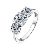GRA Certified Sparkling Moissanite Diamond Engagement Ring for Women 925 Sterling Silver Wedding Fine Jewellery