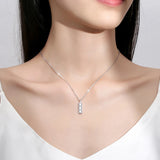 Captivating 1.5cttw Real D Colour VVS1 Full Moissanite Diamonds Necklace For Women  - 925 Sterling Silver Fine Jewellery