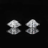 Superb Marquise Cut 0.5-2carat Moissanite Diamonds Stud Earrings for Women Sterling Silver Fine Jewellery - The Jewellery Supermarket