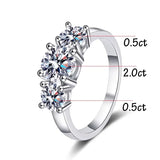 Super 18KGP Sterling Silver Moissanite Diamonds Rings for Women,  European and American Fashion style Fine Jewellery