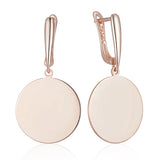 14K Rolled Gold Fashion Glossy Simple Round Dangle Earrings High Quality Fine Jewellery