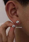 Fabulous 0.5ct-3ct Classic Moissanite Diamonds Silver Unisex Stud Earrings