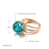 New Unusual 14K Gold Filled Multicolour AAA Zircon Crystal Crown Elegant Rings for Women