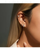 925 Sterling Sliver High-end Crown Lab Diamond Heart Screw Stud Earrings For Women