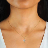Classic Charming Colour D VVS1 Moissanite Diamonds Cross Necklace - Silver with Certificate Fine Jewellery - The Jewellery Supermarket
