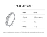 Luxury Sparkling Round AAAA Lab Created Diamond 925 Silver Eternity Ring