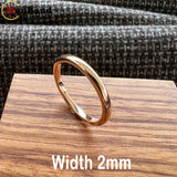 Rose Gold-Color Dome High Polished 2-10MM  Men Women Tungsten Carbide Wedding Rings