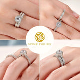 Terrific 1.88Ct Brilliant Round White AAAAA Quality High Carbon Lab Created Diamond Wedding Engagement Rings Sets - The Jewellery Supermarket