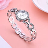 New Luxury Famous Brand Golden Skeleton Stainless Steel CZ Diamonds Waterproof Quartz Ladies Bracelet Watches - The Jewellery Supermarket