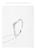 V-Shaped Dolphin Fish Tail Design AAAA Lab Created Diamonds Sterling Silver Ring