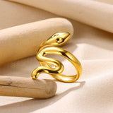 New In Stainless Steel 14K Gold Colour Rings For Women and Girls - Ideal Trendy Fashion Rings, Ideal Gifts - The Jewellery Supermarket