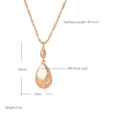 New Fashion 14K Rolled Rose Gold Glossy Owl Pattern Carving Shape Necklace For Women - Retro Fine Jewellery