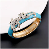 New Arrival Unique Special Leopard On the Enamel Bangle Statement Trendy Bracelet for Women - Party Prom Fashion Gift - The Jewellery Supermarket