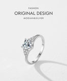 Romantic Heart Love Design Pave Setting AAAA Simulated Diamonds Ring - Engagement Anniversary Jewellery - The Jewellery Supermarket