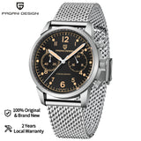 Popular Top Luxury Brand Sports Quartz Military Sapphire Glass Waterproof Stainless Steel Multi Function Wristwatch
