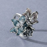 Simple Flower Light Color Epoxy Handmade Enamel Fashion Women's Ring