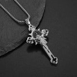 Exquisite Men's Ladies Cross Stainless Steel Pendant Necklace Gothic Religious Cross Amulet Jewellery - The Jewellery Supermarket