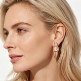 14 Karat Gold Filled Luxury Geometry AAA Zircon Diamonds Drop Earrings Fashion Jewellery