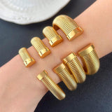 New 4 Styles Waterproof Textured Stainless Steel Cuff Bangles - High Quality Daily Wear Jewellery