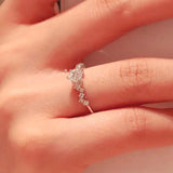 New Lovely 1CT VVS1 Moissanite Diamonds Rings For Women Personality Fashion S925 Sterling Silver Wedding Jewellery