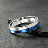 Fashion 4mm Two Tone Tungsten Carbide Wedding Egagement Rings For Men and Women