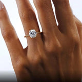 Superb Certified 1CT Solitaire Moissanite Lab Diamond Rings for Women Sterling Silver Engagement Wedding Jewellery