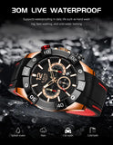 Famous Brand Sport Quartz Chronograph Military Style Luminous Date Mens Watches - Ideal Present - The Jewellery Supermarket