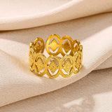 New In Stainless Steel 14K Gold Colour Rings For Women and Girls - Ideal Trendy Fashion Rings, Ideal Gifts - The Jewellery Supermarket