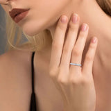 Remarkable VVS1 D Colour Moissanite Ring Channel Set Full Eternity 925 Silver Ring