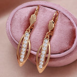 14 Karat Gold Filled Elegant AAA Zircon Diamonds Delicate Drop Luxury Earrings for Women