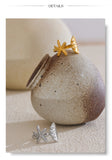 18K Gold Plated Ocean Style Stainless Steel Metal Shell Starfish Adjustable Summer Charm Ring